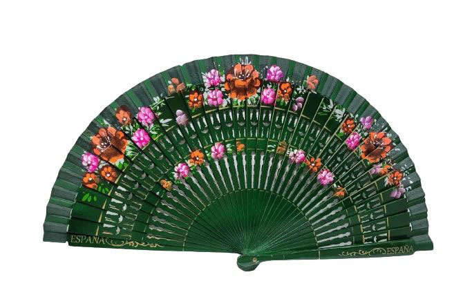 Fretwork Fan and Painted by Two Faces. ref 1160VRD